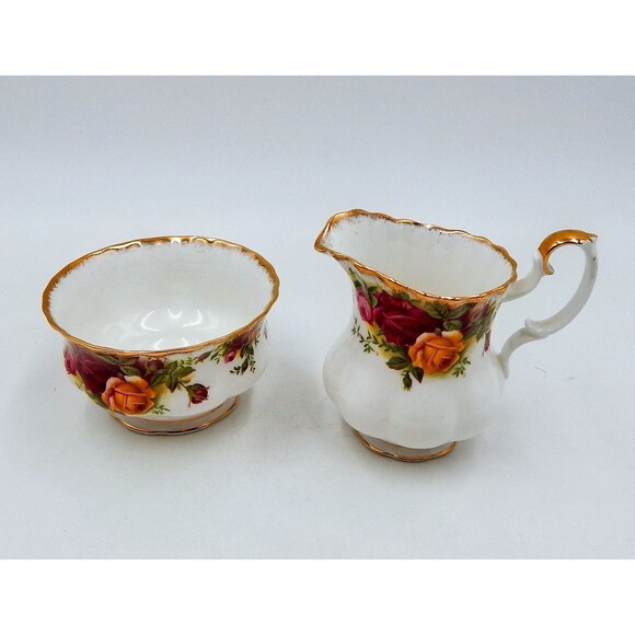 Royal Albert Old Country Roses Serving Tray Creamer Open Sugar Pot 3 Piece - Picture 4 of 11